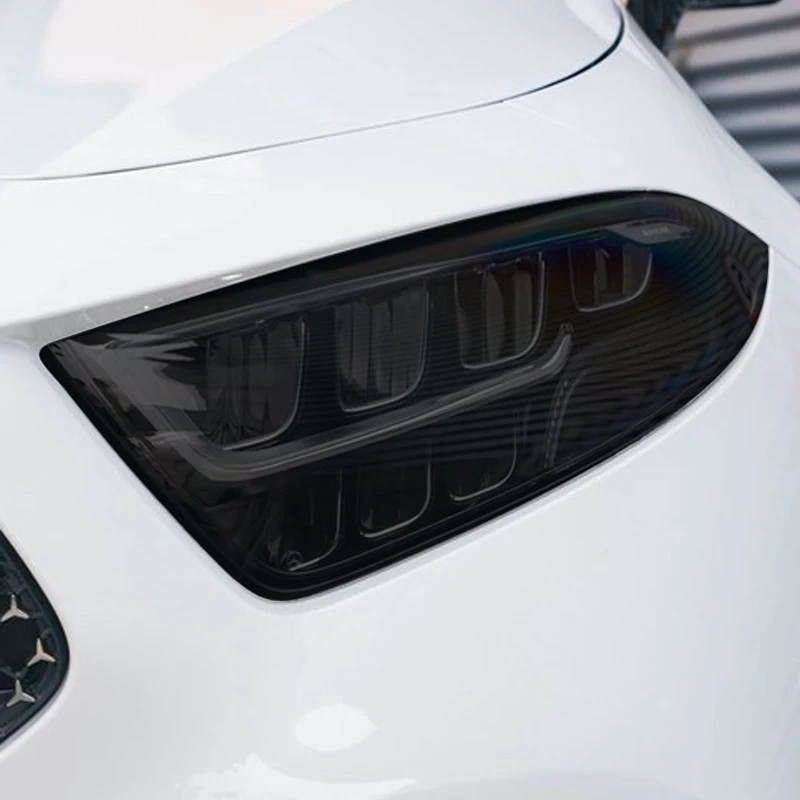 

2Pcs Car Headlight Tint Black Protective Film Transparent TPU Sticker For Mercedes Benz CLS CLASS 2018- 2022 Accessories