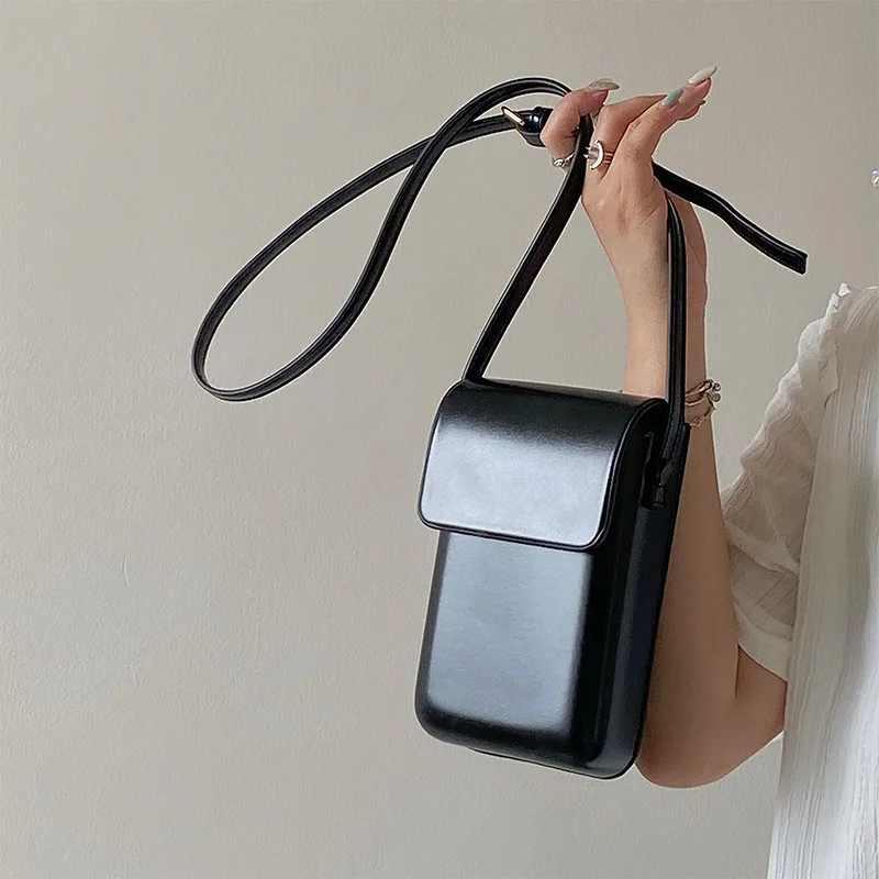 

Flap Crossbody Bags Women Mini PU Leather Shoulder Purses and Handbags for Girls Ladies Phone Simple Solid Designer Bag