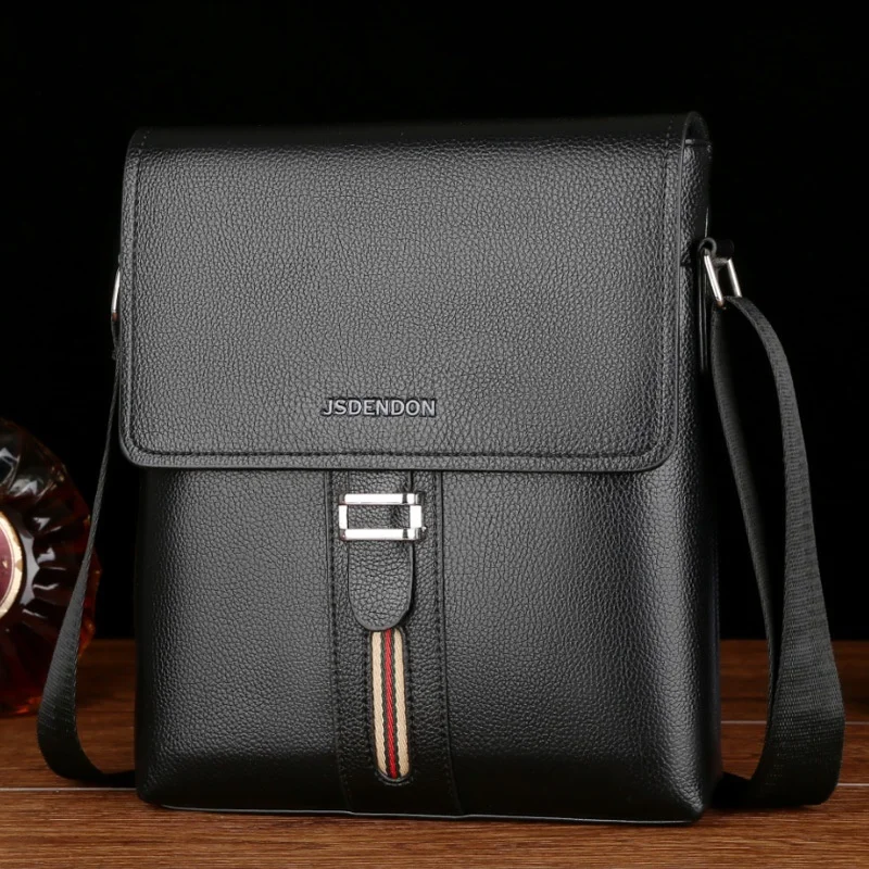 

Business Leather Men's Shoulder Bag Fashion Office Messenger Bag Casual Crossbody Bag Large Capacity Man Handbag