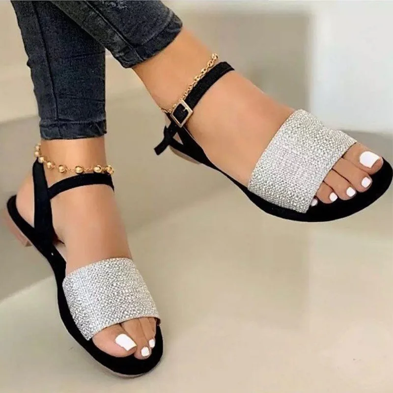 

Women Sandals Classics Ankle Strap Summer Sandals Flat Shoes For Women Lightweight Flats Sandalias Mujer Casual Summer Footwear