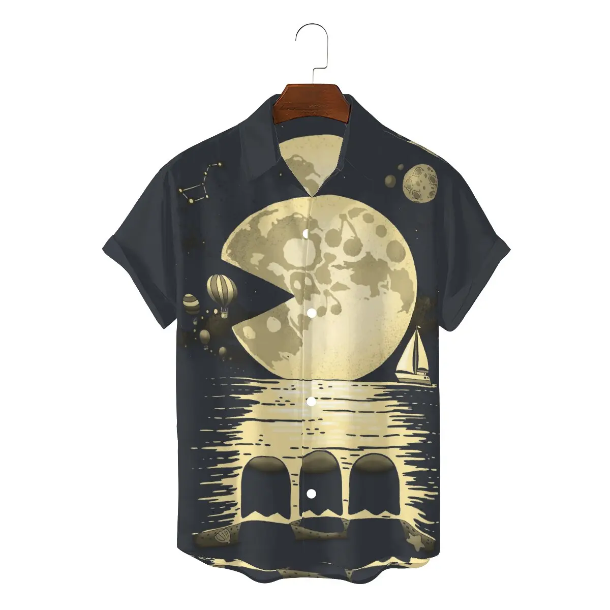 

Pac Moon 3D Shirt For Men Pacman Retro Games Camisetas Fashion Shirts Homme Printed Fluffy