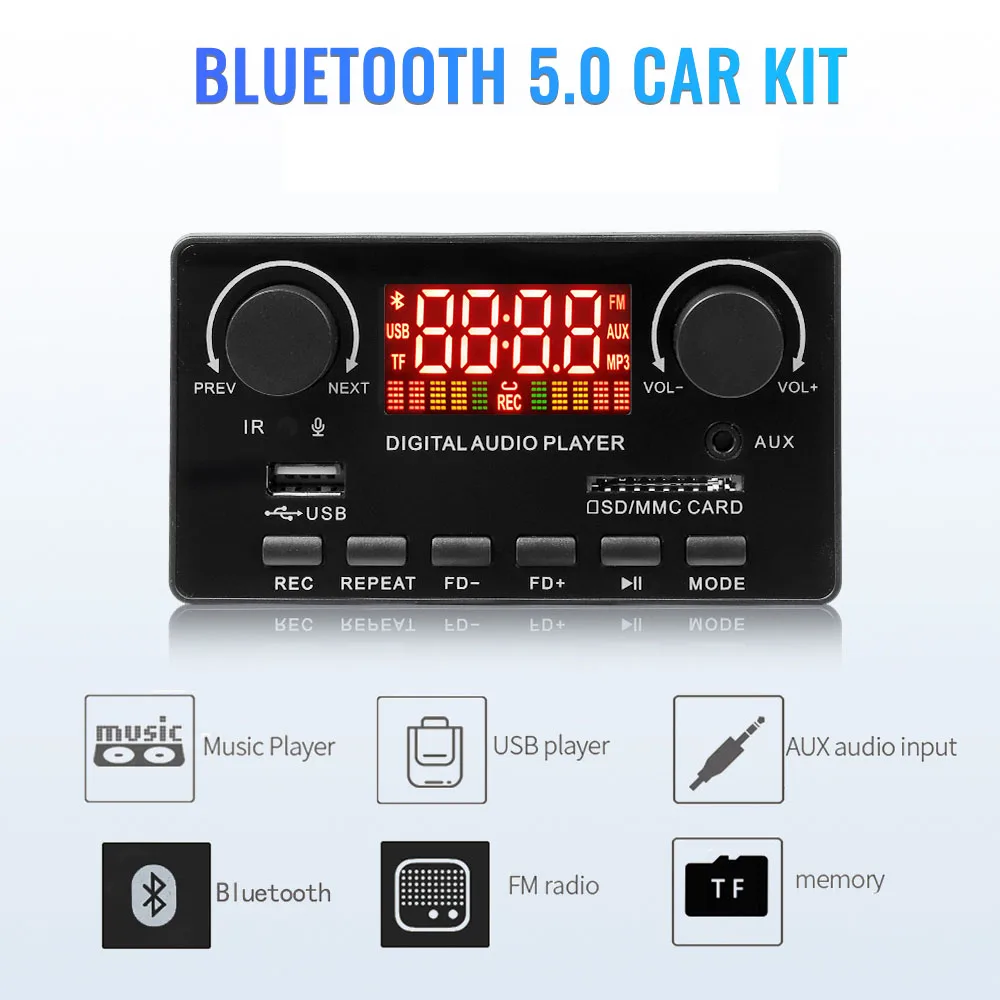 DC 7-25 в 2*40 Вт усилитель Bluetooth MP3 декодер плата 12 FM-радио модуль сделай сам