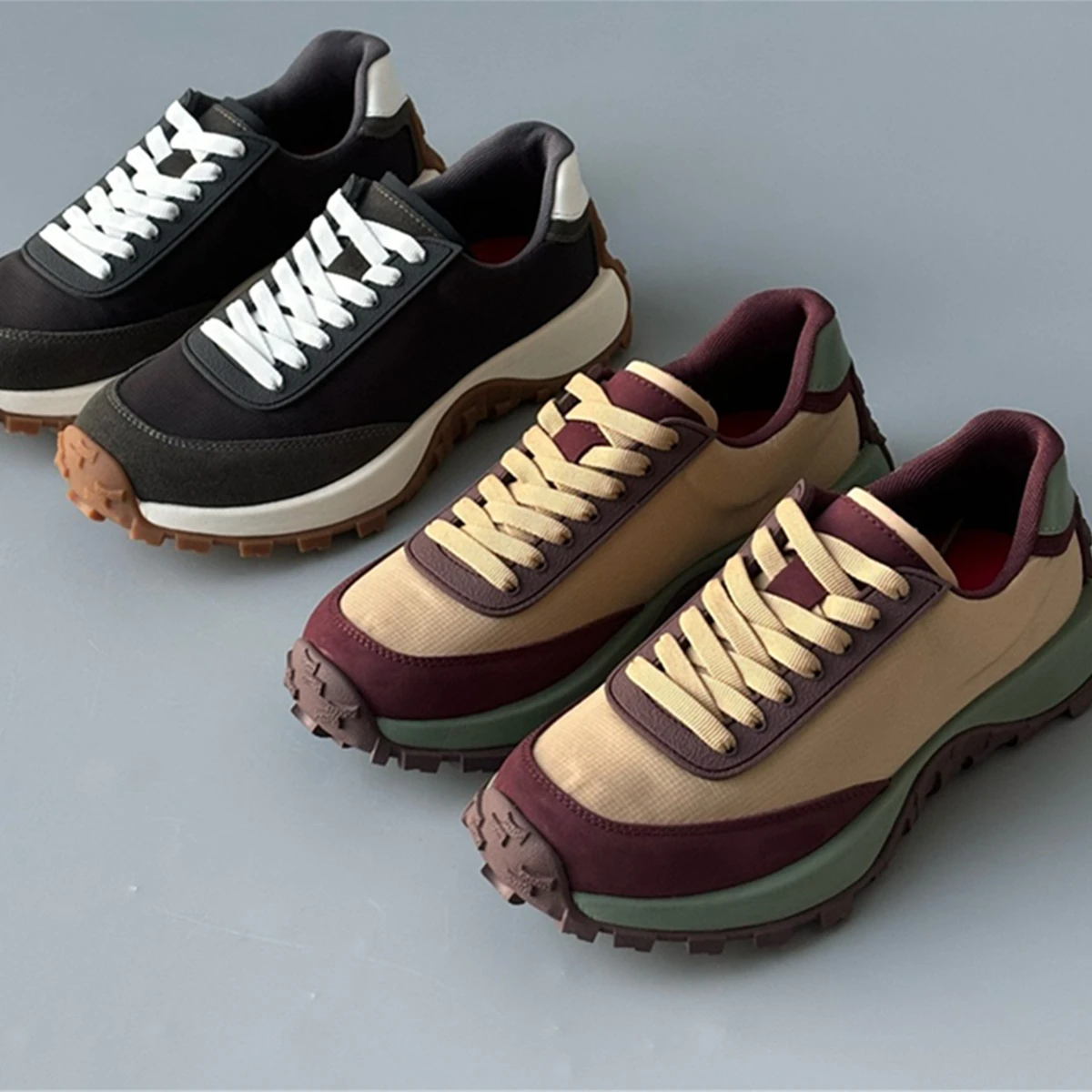 Женские кроссовки Maxdutti с цветными блоками из натуральной кожи