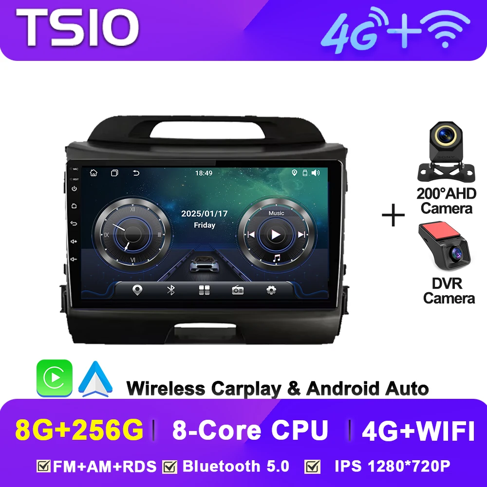 

Автомобильная мультимедийная система Android 14 для Kia Sportage 3 4 SL 2010-2016: автомагнитола, GPS-навигация, Bluetooth, 8-ядерный процессор, Wi-Fi