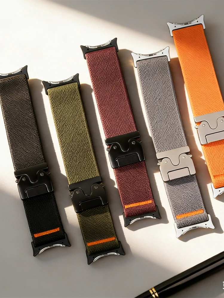 Фото Ремешок для Google Pixel Watch 4/3/2/1, 41 мм, 45 мм, ремешок для умных часов, спортивный нейлоновый браслет, ремешок для Pixel Watch 4 №1