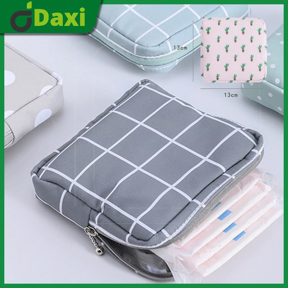 

Women's Tampon Holder Organizer Stock Bags Travel Mini Sanitary Napkin Storage Bag Coin Money Card Lipstick Cosmetic Bag Hot
