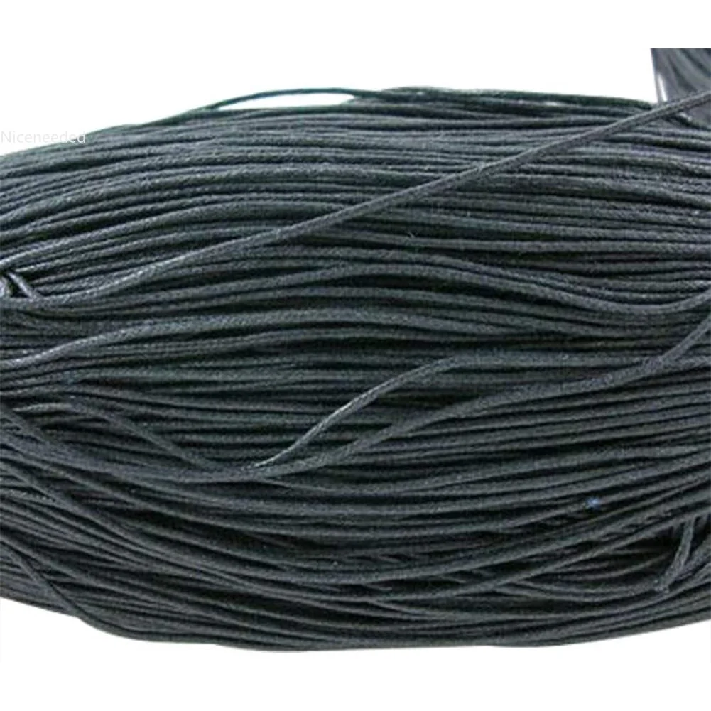 

1 Buddle Black Chinese Cotton Wax Cord for Jewelry Making About 380m/bundle
