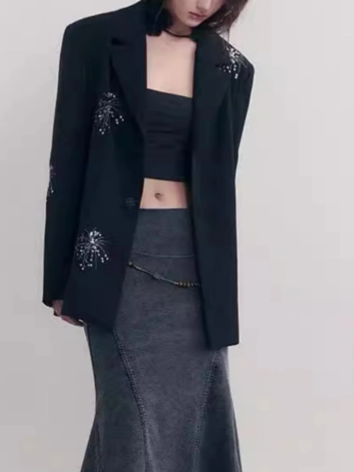 Фейерверк Bloom с тяжелой вышивкой драпировка для отдыха ранняя осень элегантная