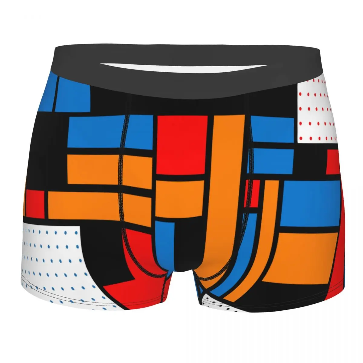 

Нижнее белье Mondrian мужское полутоновое, минималистичные пикантные боксеры с геометрическим рисунком, дышащие бриджи