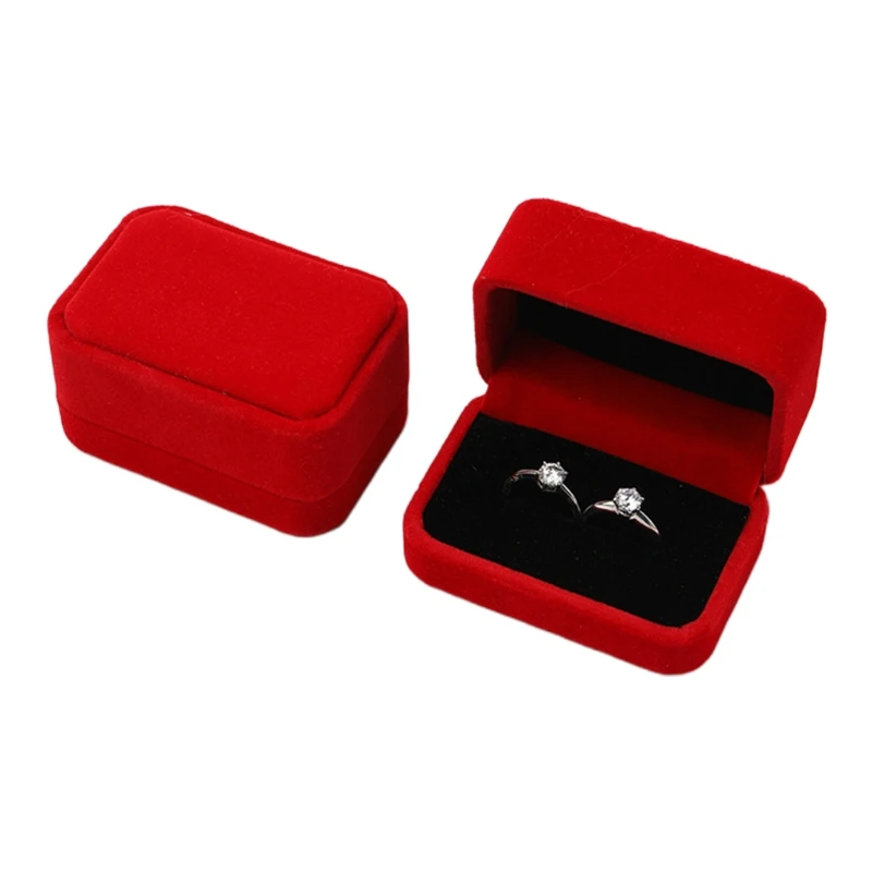 

652F Velvet Ring Gift Box Earrings Pendant Jewelry Box Wedding Engagement Proposal Birthday Anniversary Jewelry Display Box