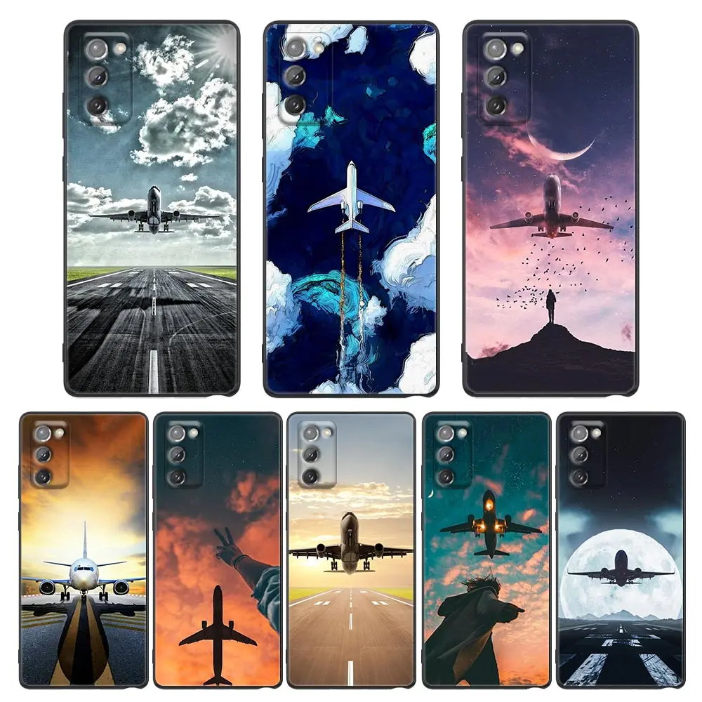 

Case For Samsung NOTE 20 10 9 8 Ultra Lite M32 M31 M30 M30S M23 M20 M10 5G J8 J7 Pro Plus Prime Case The Plane Set In The Sunset