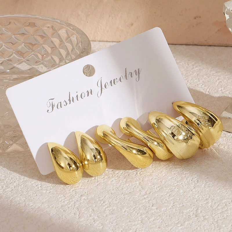 Новые модные золотистые/Серебристые витые серьги-кольца в форме буквы с