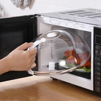 professional microwave food anti sputtering cover with handle heat resistant lid for microwave food for kitchen accessories