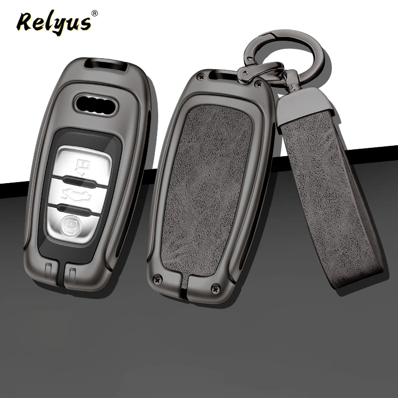 

Zinc Alloy Leather Car Key Case Cover For Audi A1 A3 8V A4 B8 B9 A5 A6 C7 A7 A8 Q3 Q5 Q7 S4 S6 S7 S8 R8 TT Keychain Accessories