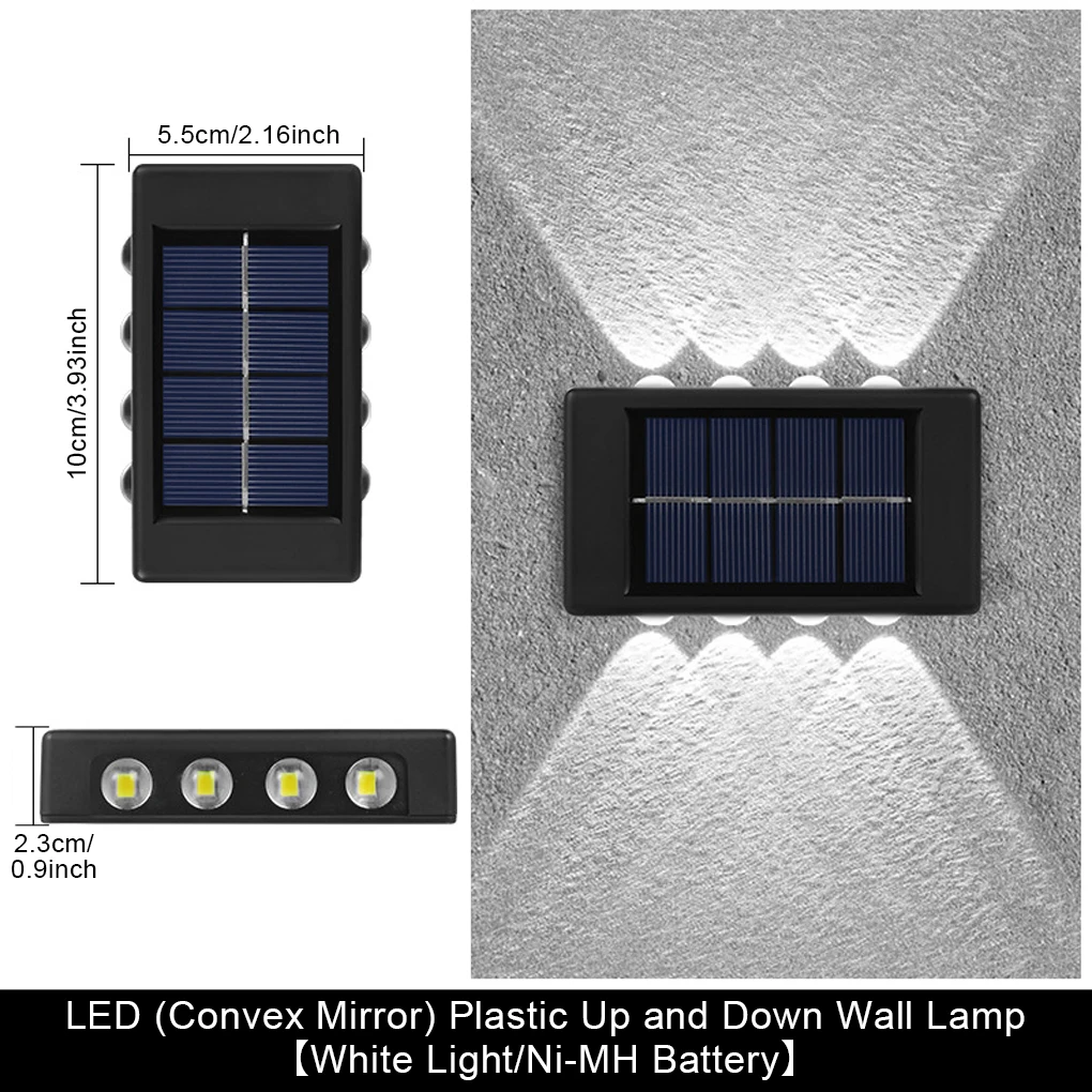 

2 Pieces Backyard Patio Solar Light Wall Lamp Deck Lights Accessories