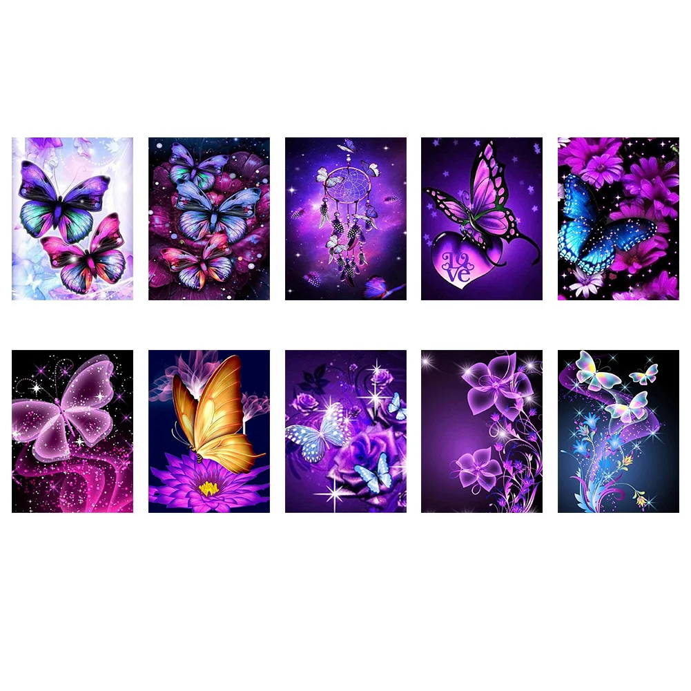 

5D Diamond Drawing Butterflies Dragonfly Diamond Embroidery Mosaic Cross Stitch Kits Home Living Room Decoration