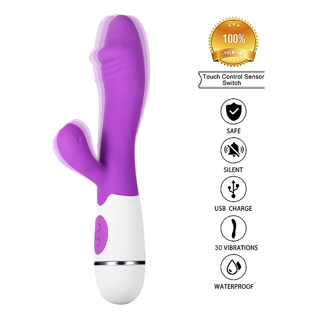 Women's  Hand Massager 30 Modes Double Vibration Motor Easy Carry USB Charging