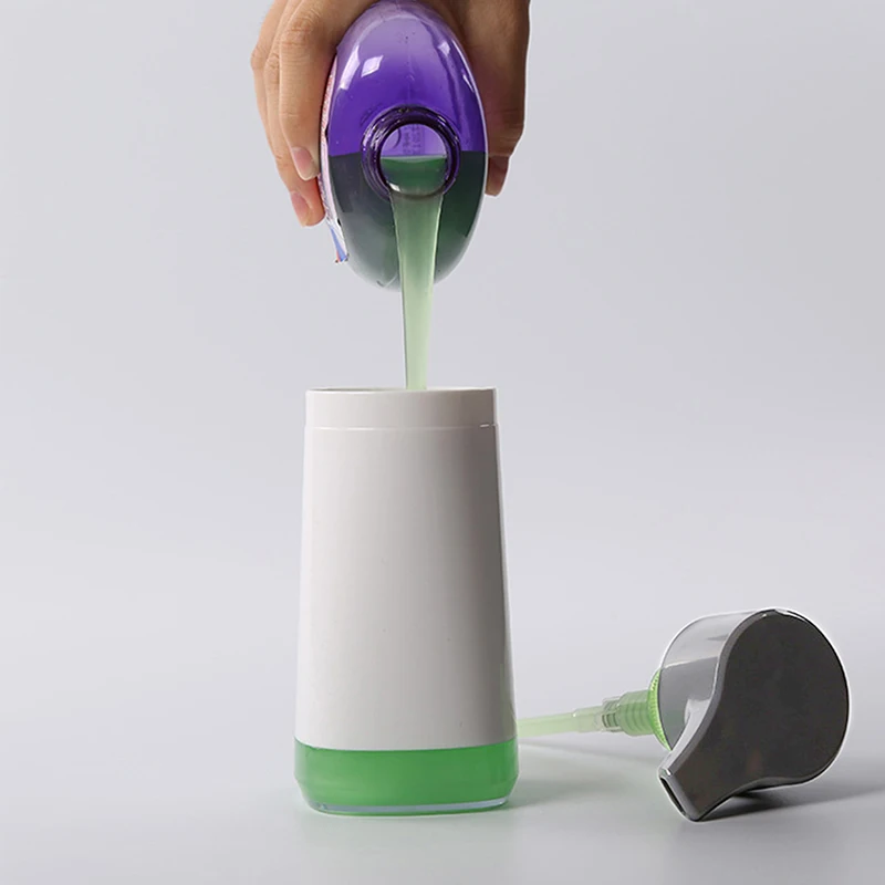 

Manual Press Shampoo Soap Dispenser Bathroom Shower Liquid Lotion Pump Container Bottle Bathroom Accessories