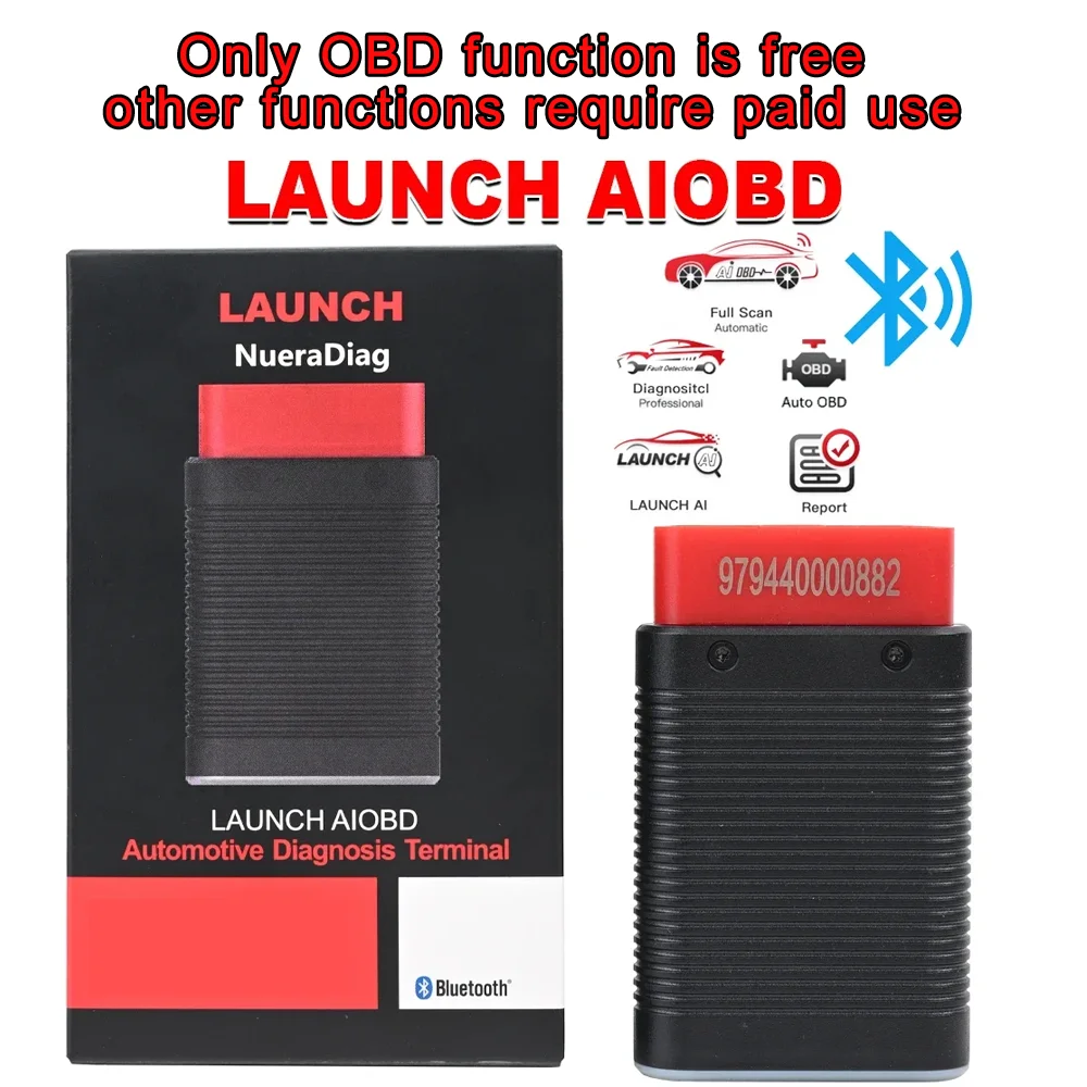 Фото Запуск AIOBD Bluetooth диагностический инструмент для автомобилей LAUNCH AI OBDII полносистемное сканирование DTC ECU кодирование иммобилайзер для iOS Android №1