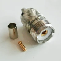 connector socket pl259 so239 uhf female 4 sawtooth crimp for rg58 rg142 rg223 rg400 lmr195 cable brass rf coaxial adapters