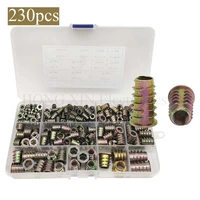 165pcs threaded inserts nuts wood insert assortment tool kit m4m5m6m8m10 furniture screw in nut wood inserts metric bolt