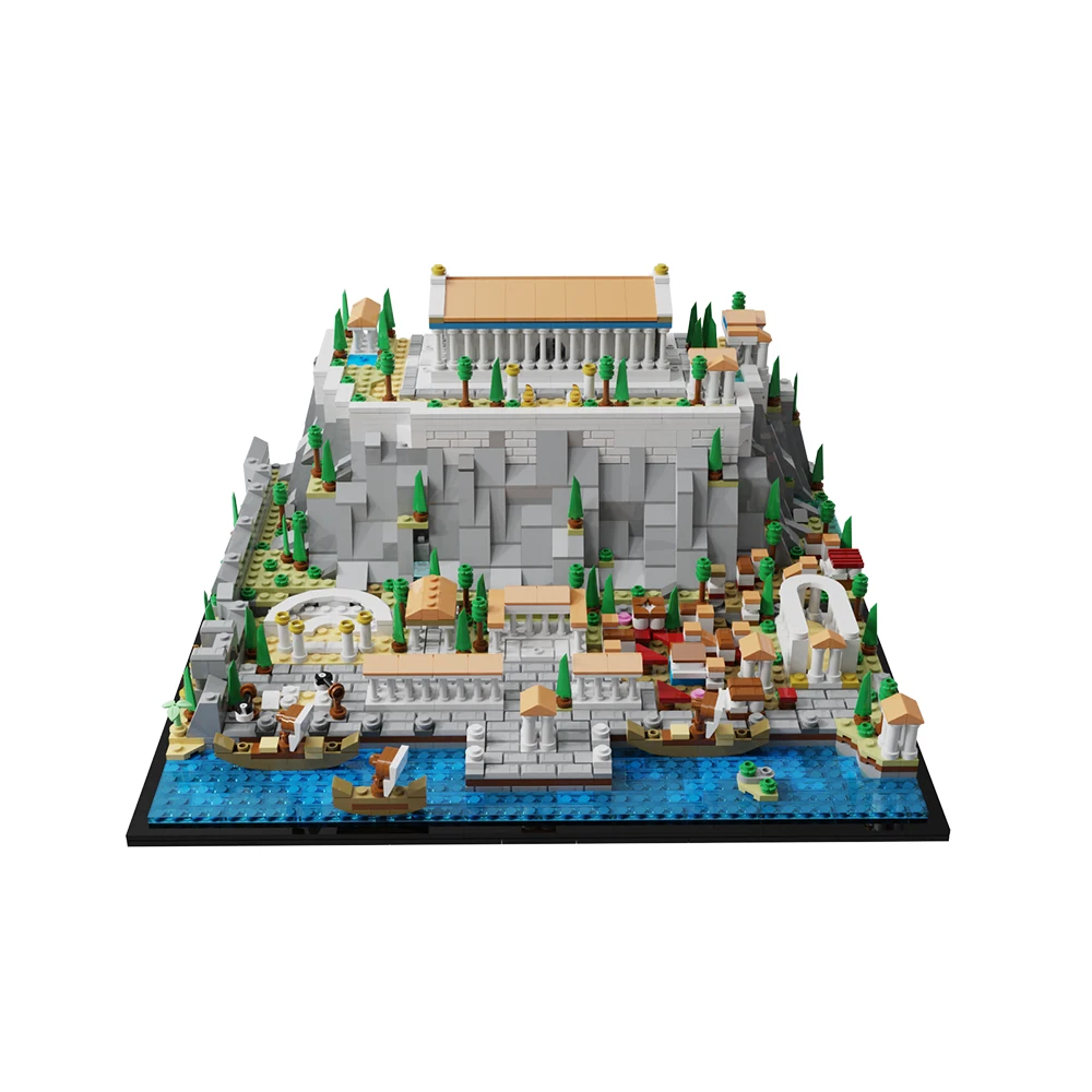 

MOC myth Greece Acropolis of Athens Building Blocks Set Parthenons Palace Castle Tower Architecture Bricks Toy For Children Gift