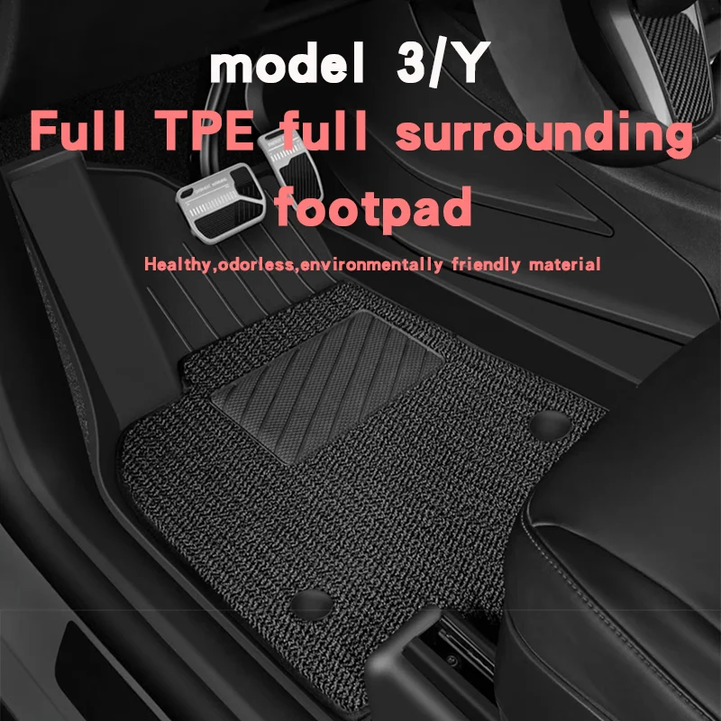 

Suitable for Tesla model Y/3 special foot mat TPE car modification accessories