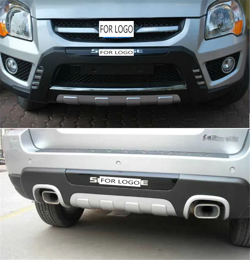 Высококачественный АБС-пластик хромированный Передний + задний бампер обшивка