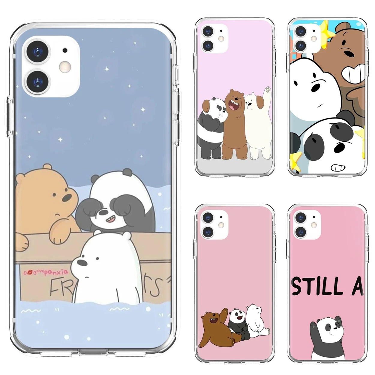 Силиконовый чехол для телефона We-Naked-Ice-Bear-Panda-Style For iPod Touch 5 6 Xiaomi Redmi S2 Pro 5A Pocophone F1 LG G6