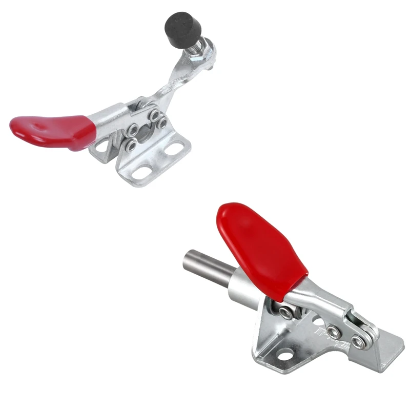 

2 шт. 45 кг 99 фунтов удерживающий мощность Плунжер ход нажимной рычажный зажим с 27 кг Противоскользящий U-образный рычажный зажим