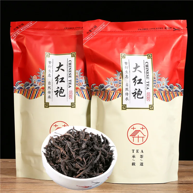 

Chinese Da-Hong Pao Tea Big Red Robe Oolong the Original Green Food Wuyi Rougui Tea For Health Care Lose Weight 250g Droshipping
