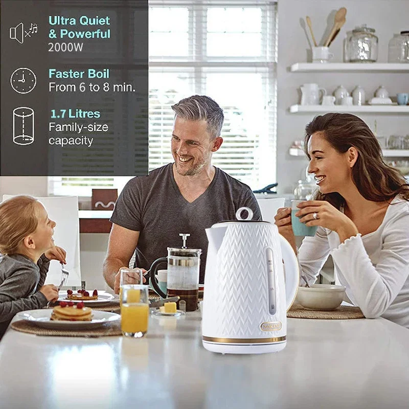 Waterkoker Wit 1 7L Capaciteit Dubbelwandige Warmwaterboiler Heater Met Automatische Uitschakeling En Droge Boiler Xoerming