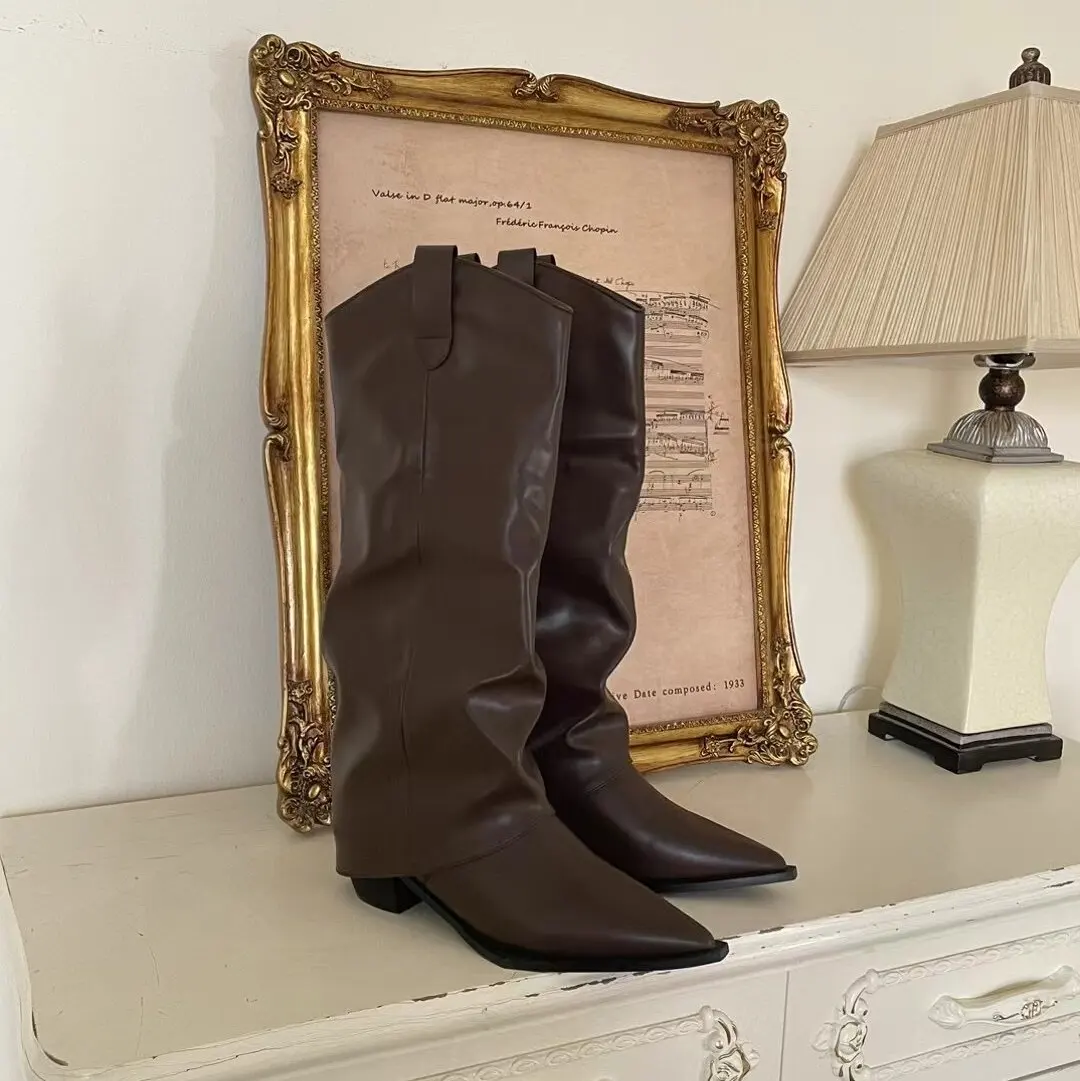 Женские резиновые сапоги пикантные туфли до бедра на высоком каблуке