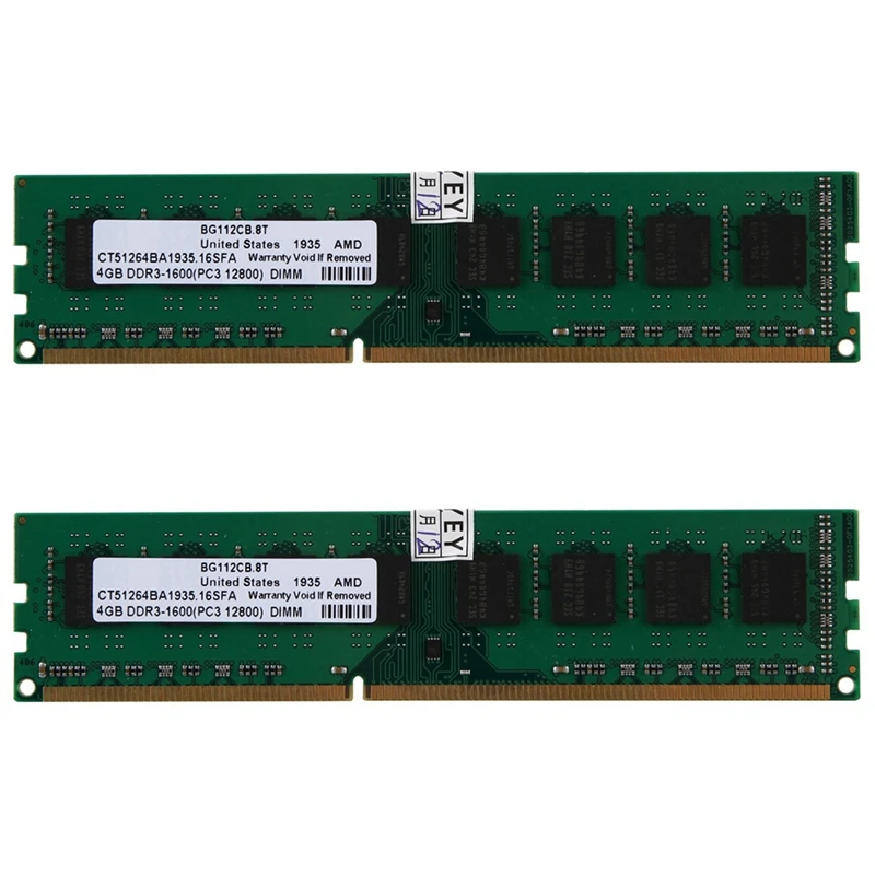 

2X DDR3 Memory Ram PC3-12800 1600Mhz 1.5V 240Pins Desktop Memory DIMM For AMD Motherboard(4GB)