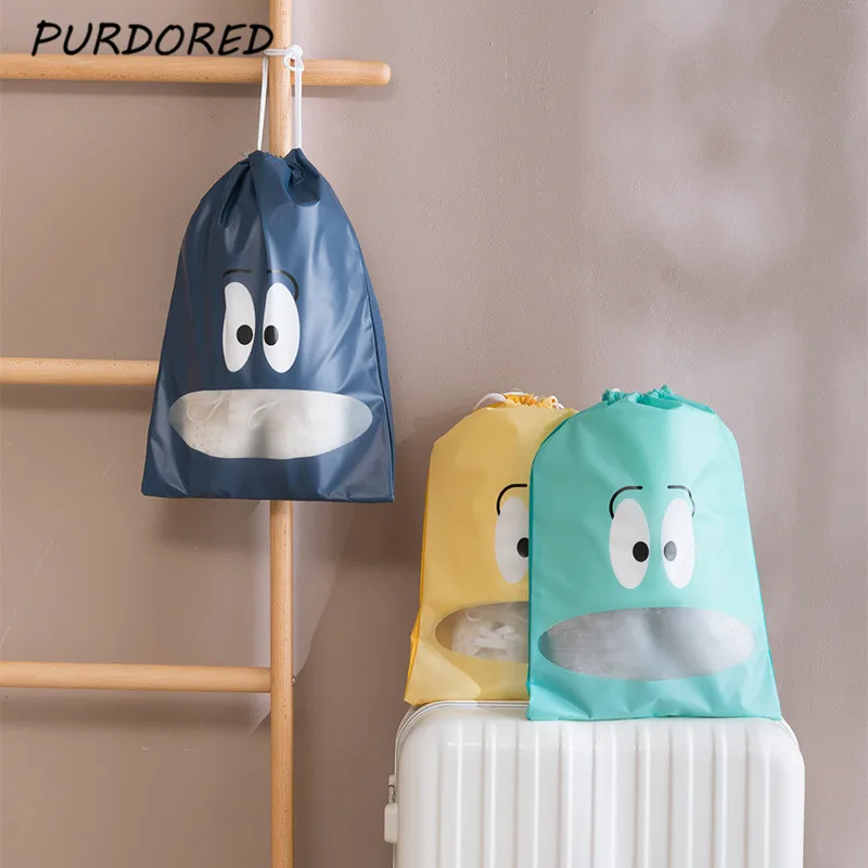 

PURDORED 5pcs/set Cartoon Storage Bag Waterproof Zipper Travel Socks Underwear Cloth Bag Cosmetic Organizer Toiletry Bag Case