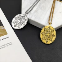 upscale necklace for women men stainless steel jewelry new personalized fashion charm mandala pendant necklace gift for family