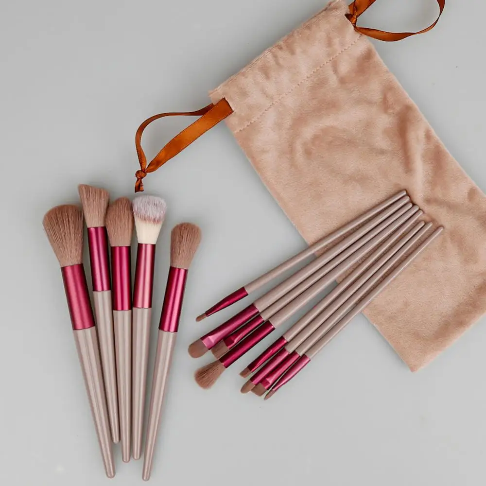 

Small 13PCS Soft Fluffy Makeup Brush Set Eye Shadow Brush Highlight Loose Powder Blush Foundation Cosmetics Brush Makeup Tools