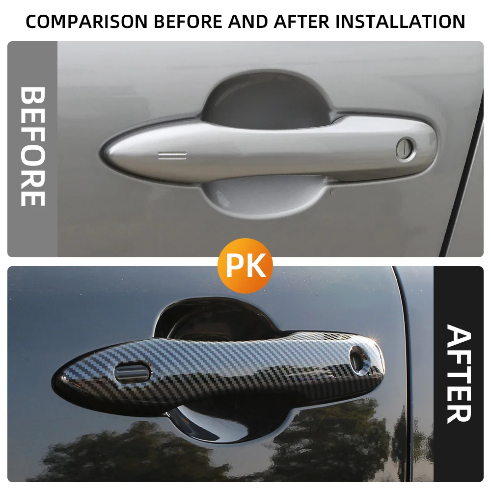 Фото Для Toyota Corolla Cross XG10 2021 2022 2023 2024 крышка дверной ручки декоративная наклейка 4 шт. отделка Стайлинг внешние аксессуары №1