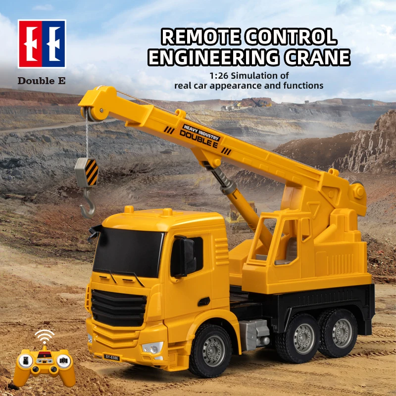 

Double E 1/26 Rc Truck E586 10Ch crawler Crane Engineering Car Flexible Hook Lift Remote Control Vehicle Electric Toy Boys gift