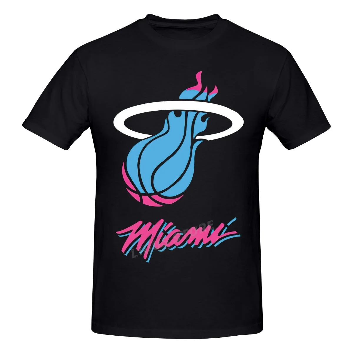 

Miami heat logo T shirt Harajuku Short Sleeve T-shirt 100% Cotton Graphics Tshirt Brands Tee Top