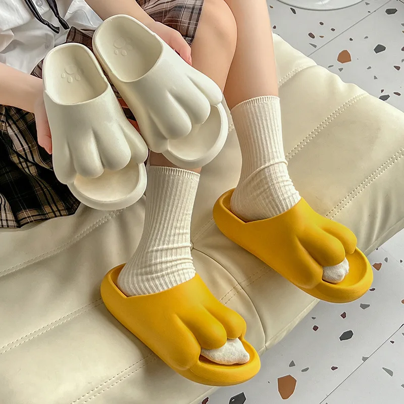 Шлепанцы для мужчин и женщин мягкие сланцы дома ванной с мультяшным рисунком