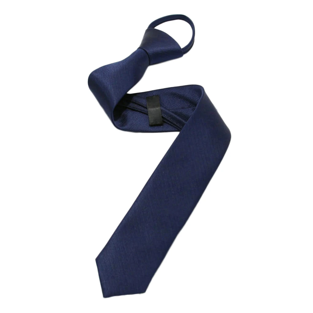 

Polyester Tie Pre-tied Business Skinny Necktie Smooth Elegant Neckwear with Knot Pull Rope Tie Wedding Party Silver