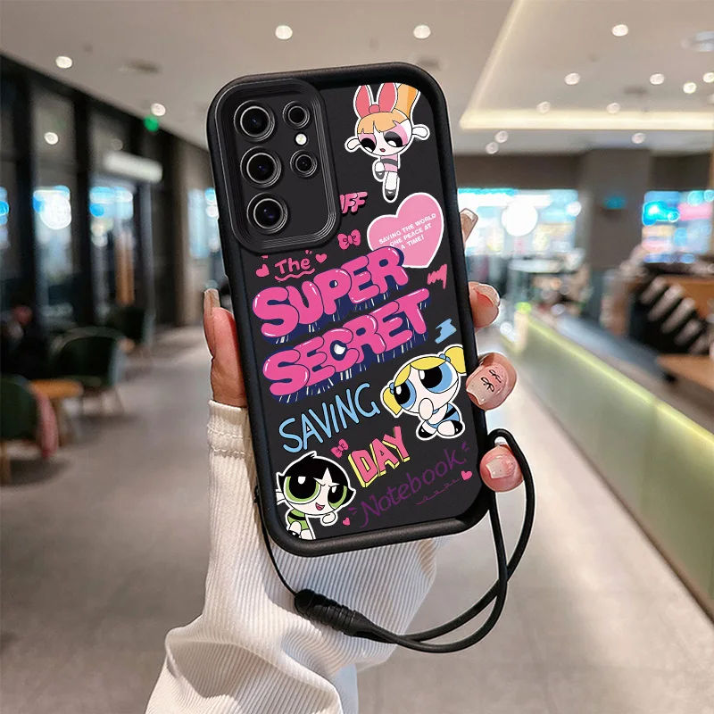 Чехол для телефона T-The P-Powerpuff G-Girls Eyes с веревкой и лестницей Xiaomi 12T 11Lite 14 Poco F5 F4 2 X5 4 3