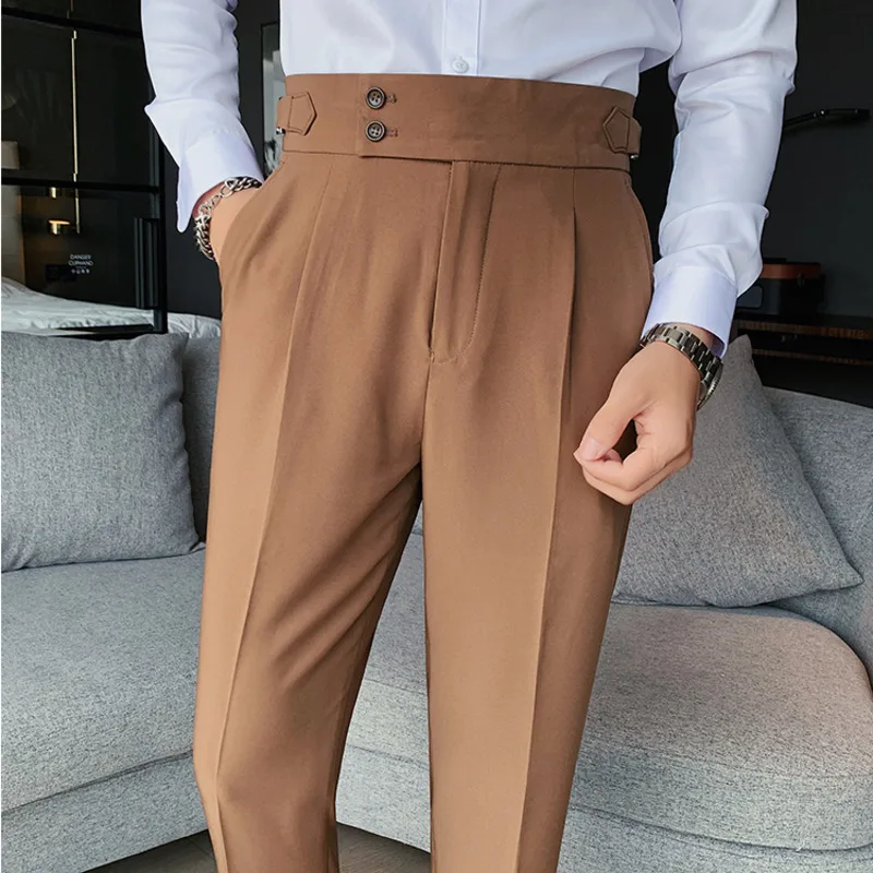 

Casual Pants Men's 2021 Dress Fashion Pantalon Men For Menautumn Office Pants Formal Business Homme Mens Costume Social Trousers