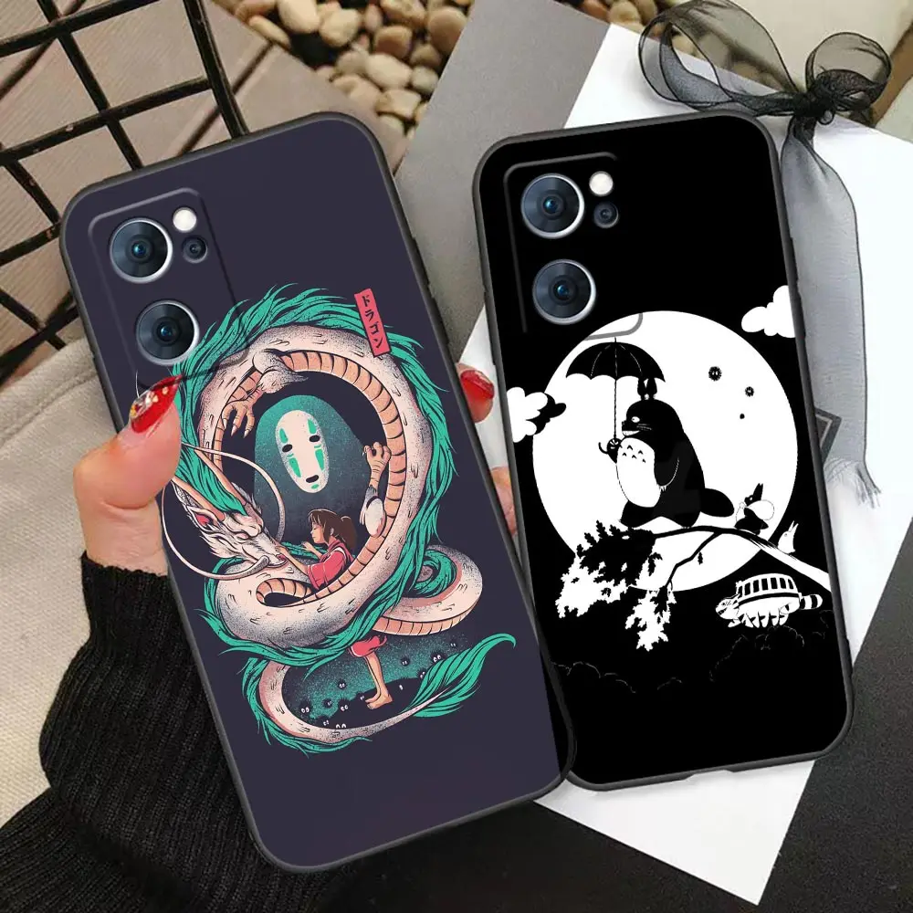 

Anime Spirited Away Totoro Cover Phone Case Funda For OPPO RENO 7 8 6 5 Coque 4 3 2 2F 10 PRO PLUS 4G FIND X2 X3 X5 5G Case Capa