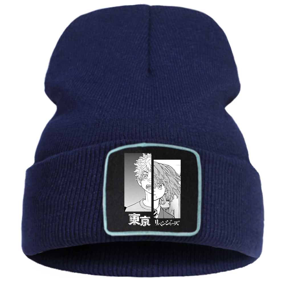 

Tokyo Revengers Hat Tachibana Hinata Japan Anime Manga Knit Hats Women Unisex Cotton Warm Men Winter Hat Harajuku Casual Beanie