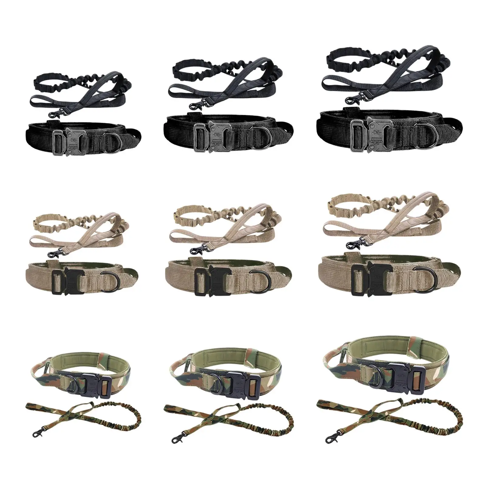 

Tactical Dog Collar Nylon Heavy Duty W/ Metal Buckle for Medium Large Dogs Large Dog Training Collar