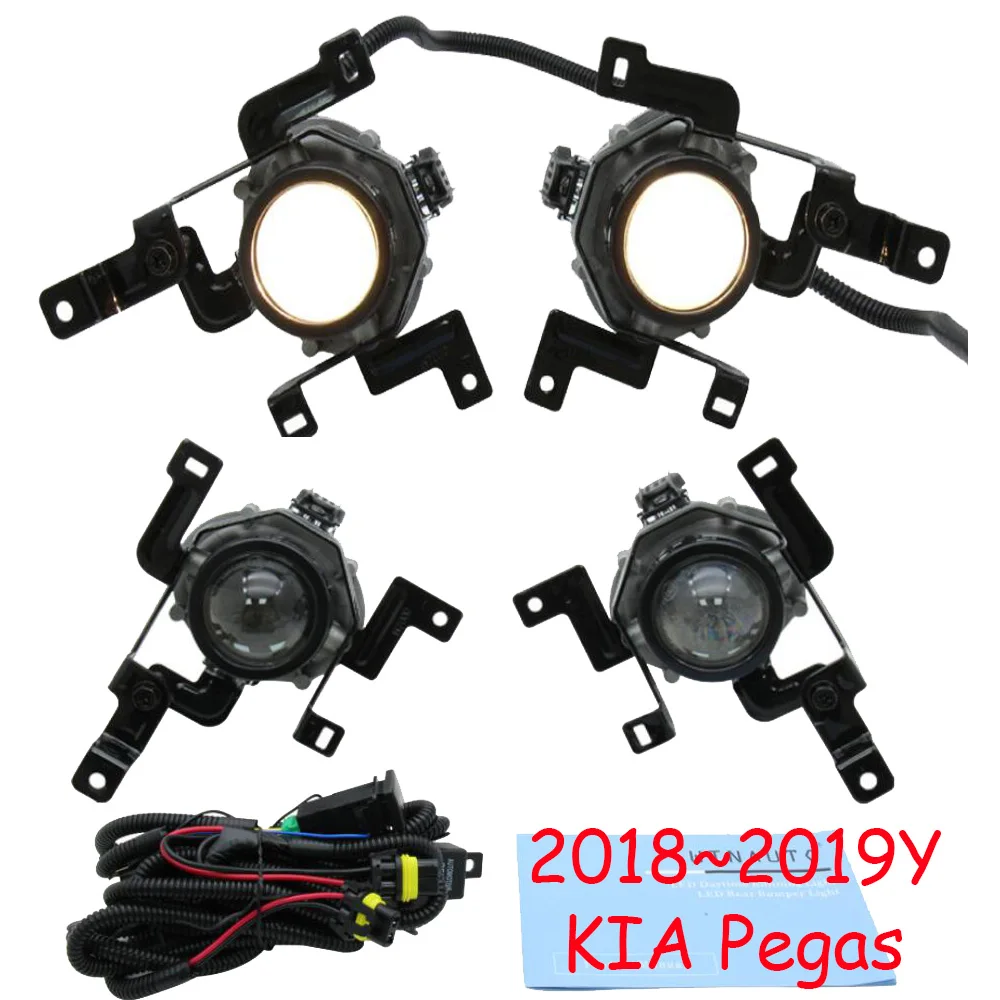 

2018 ~ Y автомобильный налобный фонарь для Kia Pegas дневсветильник ceed автомобильные аксессуары галогенная лампа налобный фонарь для Pegas противотумансветильник