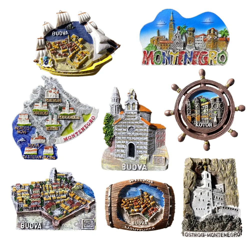Туристический сувенир из Европы и Черногории, магнитная наклейка на холодильник, коллекция подарков, магниты на холодильник Туристический сувенир из Европы и Черногории, магнитная наклейка на холодильник, коллекция подарков, магниты на холодильник