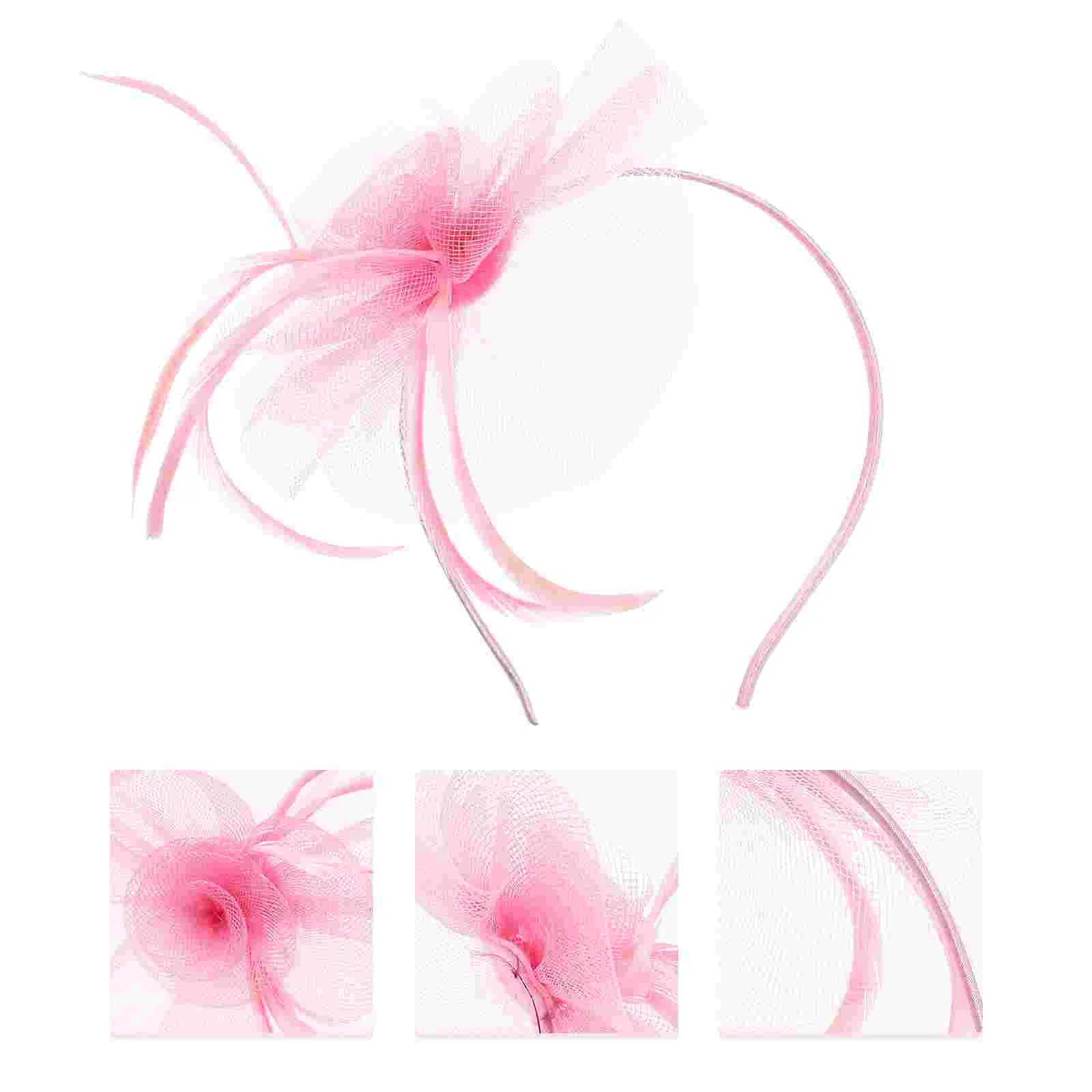 Чародей с вуалью повязка на голову сетка перьями головные уборы для танцевальной